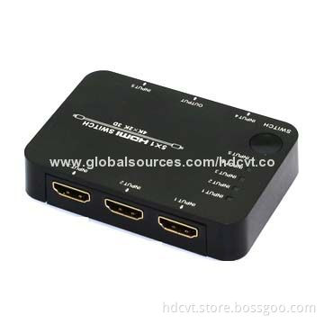 5 x 1 HDMI 1.4 Switch, 4 x 2K, 3D, DTS-HD Master Audio 7.1-channel, Low-power Consumption
